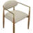 Riccio Vegan Leather Upholstered Dining Arm Chair-27620710-6766398