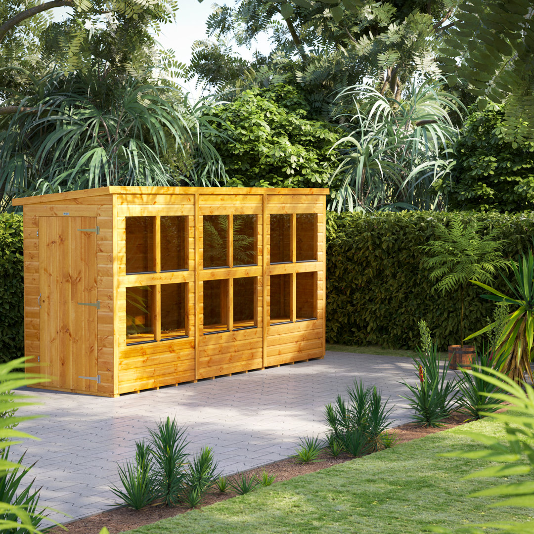 Powersheds 12 x 4ft Timber Tongue & Groove Pent Potting Shed