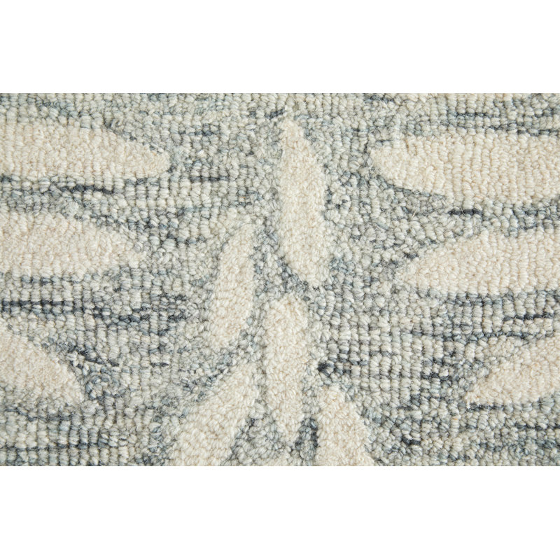 Wallace Modern Floral & Botanical Gray Area Rug, Rectangle 8' x 10'