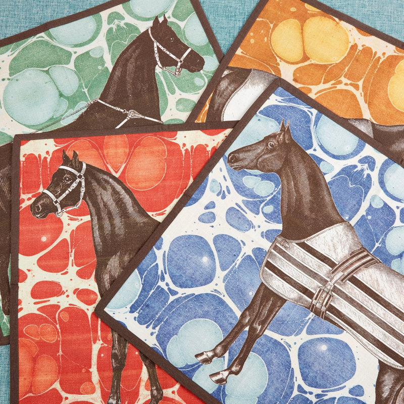 Cotton Blend Animal Print Square Napkin