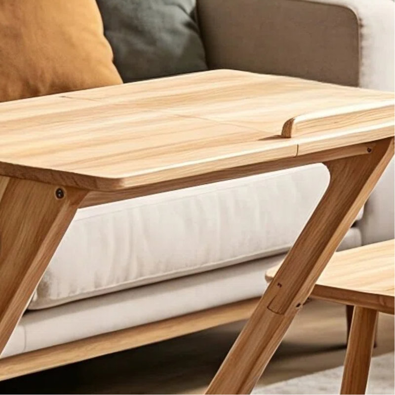 Table d'appoint amovible à roulettes en bois massif, idéale pour le salon et la chambre à coucher, pour la salle à manger, le bureau, la lecture et les collations
