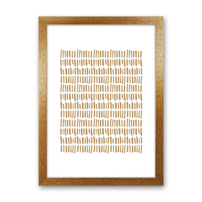 Ethno Sticks Sand - Print, 46cm H x 34cm W x 3cm D, Oak Frame