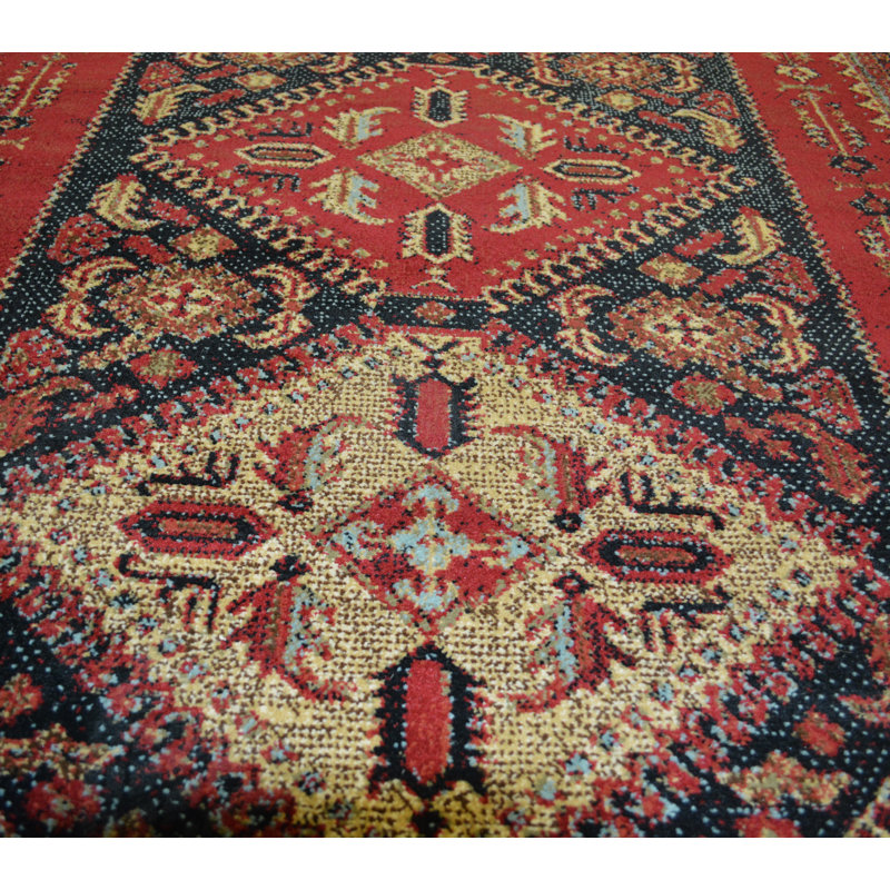 Tapis brun Freda Tribal, Rectangle 5 pi 3 po x 7 pi 3 po