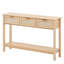 Console en rotin avec 3 tiroirs de rangement