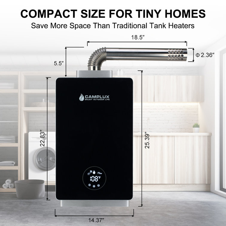 Camplux 12L High Capacity Indoor 3.18 GPM Natural Gas Tankless Water Heater  | Wayfair