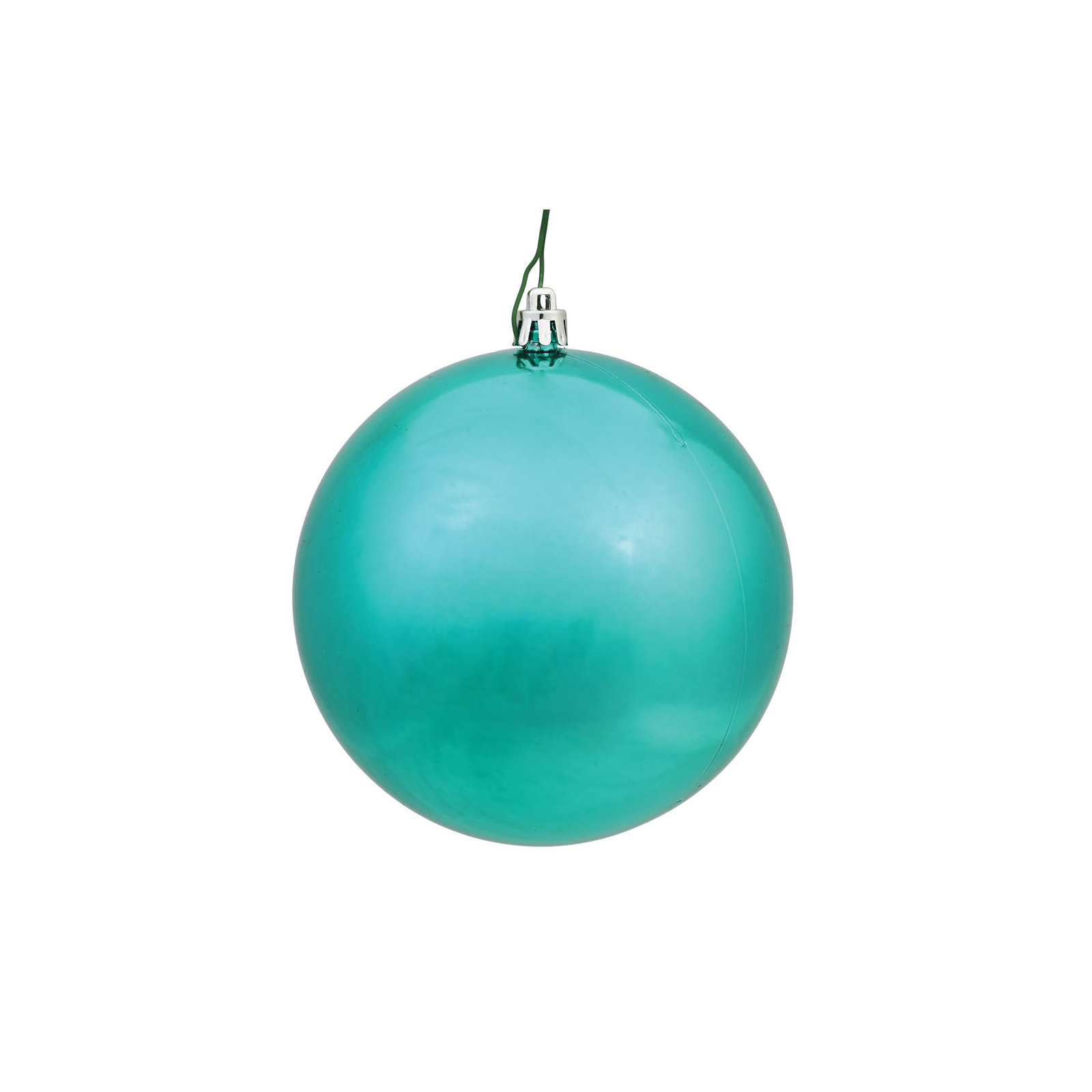 Christmas Ball Ornament, Seafoam, 6" H x 6" W x 6" D