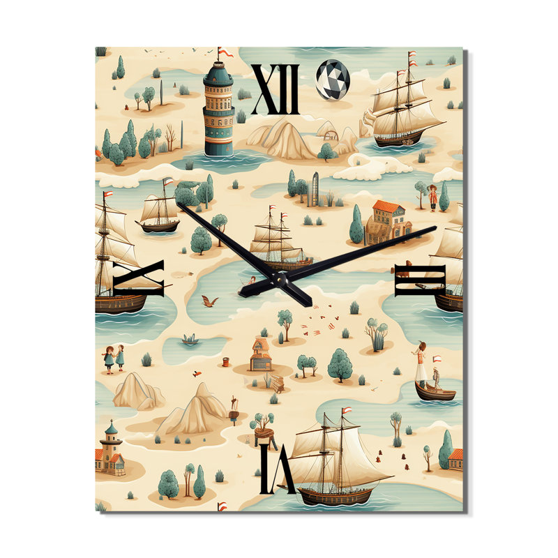 Jamay - Horloge murale moderne abstraite, H 32 po x l 16 po x P 1 po