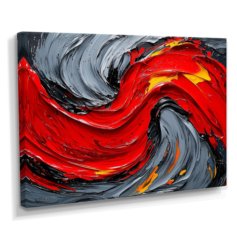 Nyleen - Abstract Large Wall Art, H 24 po x l 32 po, Toile tendue sur cadre, Ne s’applique pas