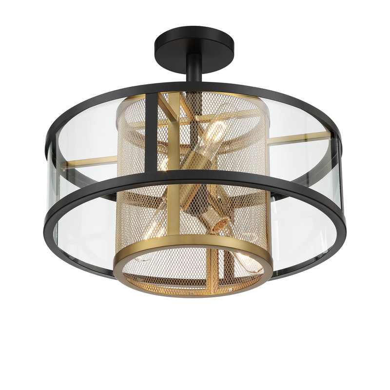 Soho - luminaire suspendu 4 lumières semi-encastré