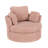 42.1" Wide Slipcovered Swivel Barrel Chair-1954448352