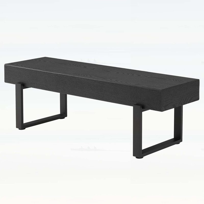 Banc en bois durable pour la chambre à coucher, la cuisine et l'entrée, Noir