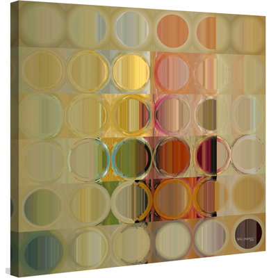 « cercles et carrés #49 » par mark lawrence, impression sur toile tendue