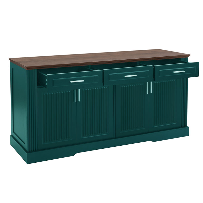 3 Drawer Sideboard, Green