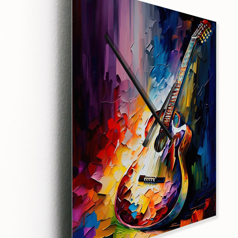 Jakeelah - Horloge murale musicale surdimensionnée, H 32 po x l 24 po x P 1 po