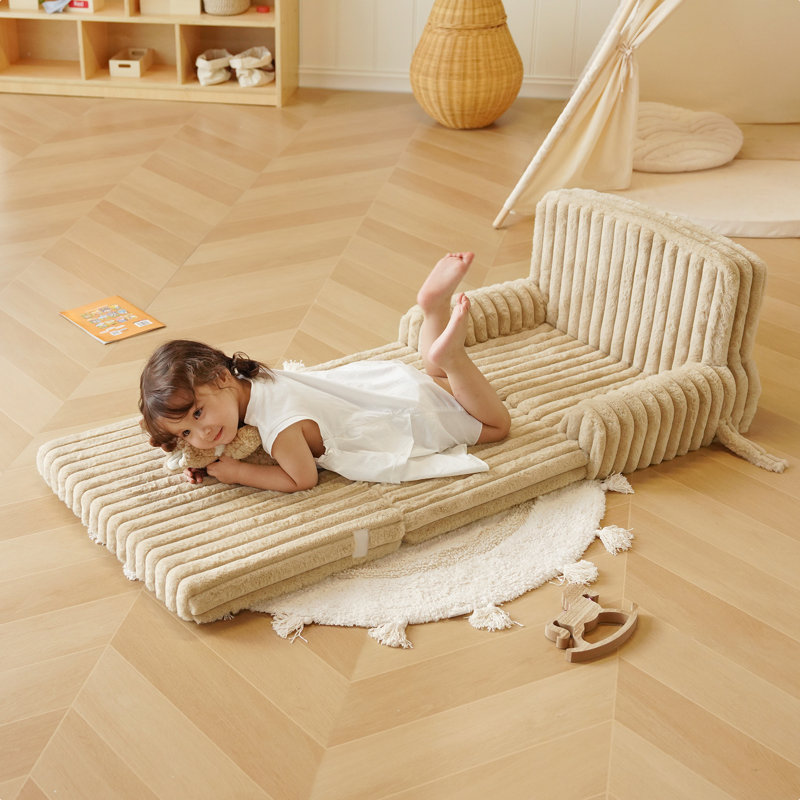 Canapé pour enfants, canapé convertible 2 en 1 pour enfants, Brun