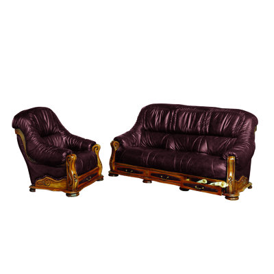 Dodsworth 2 Piece Faux Leather Standard Living Room Set