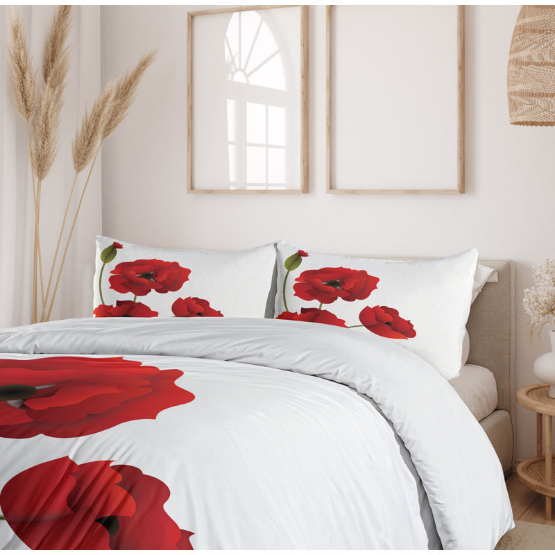 Floral Traditional Polyester Floral Duvet Cover, Queen