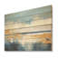 «Blue and Yellow Seaside Simplicity II» - minimalisme côtier sur bois-51988352