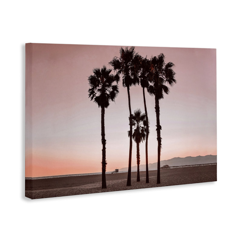  «Cluster of Palm Trees», art mural sur toile par Natalie Carpentieri, H 16 po x l 24 po