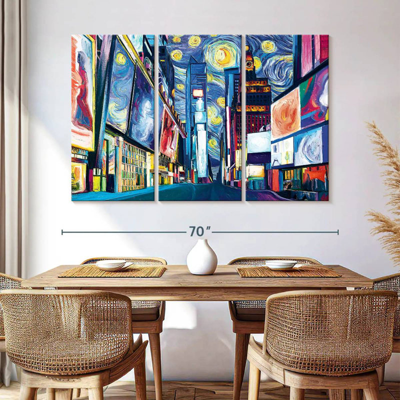 Sebbie Time Square Starry Night, 42" H x 65" W