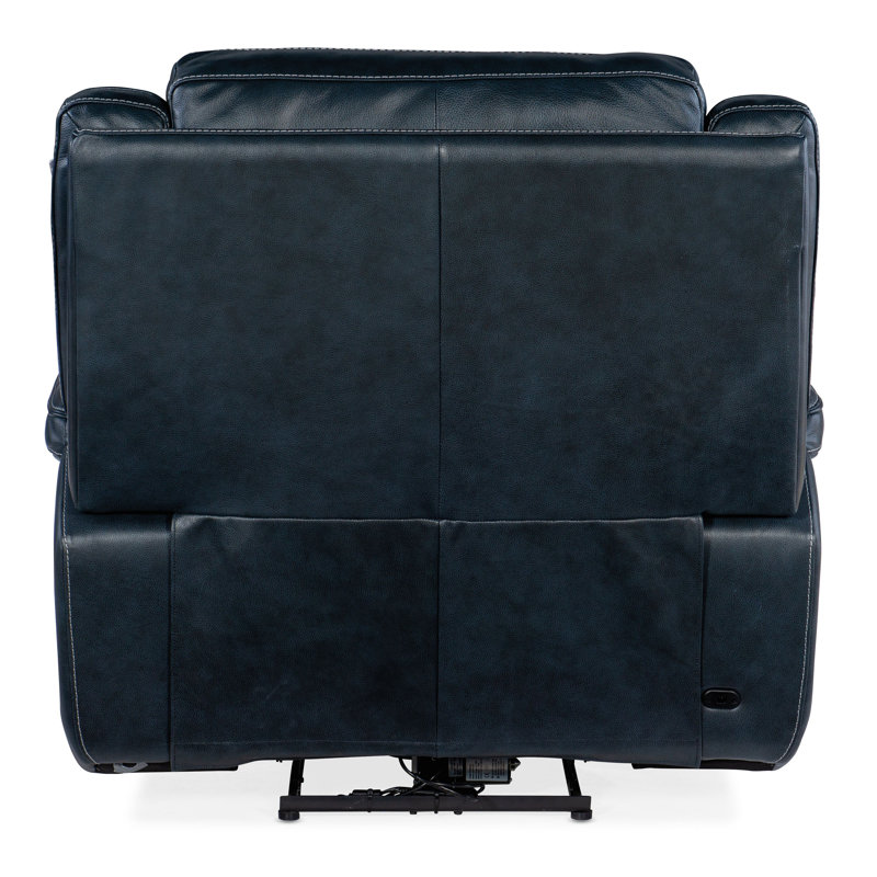 MS Lay Flat Power Recliner with Power Headrest & Lumbar, Blue