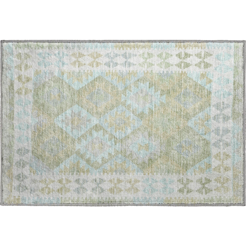 Premium Machine Washable Tara AMF1915 Tribal Rug, Rectangle 1'8" x 2'6"