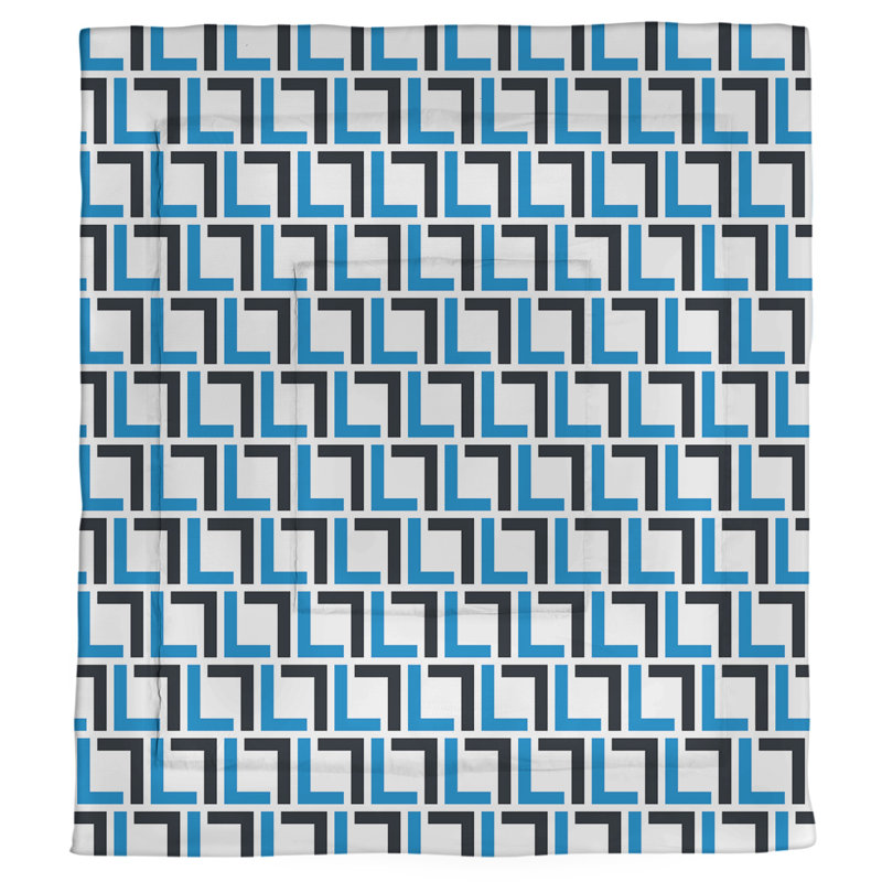 Édredon simple Football Luxury, Édredon simple TG, Argent / bleu Carolina / blanc