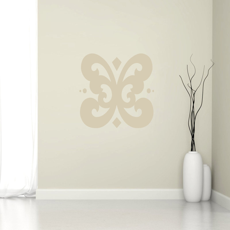 Décalcomanie murale à papillon Holmstrom, Beige clair