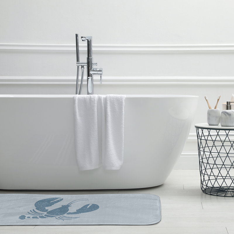 Tapis de bain Nautical Nights, Bleu, L 21 po x L 34 po