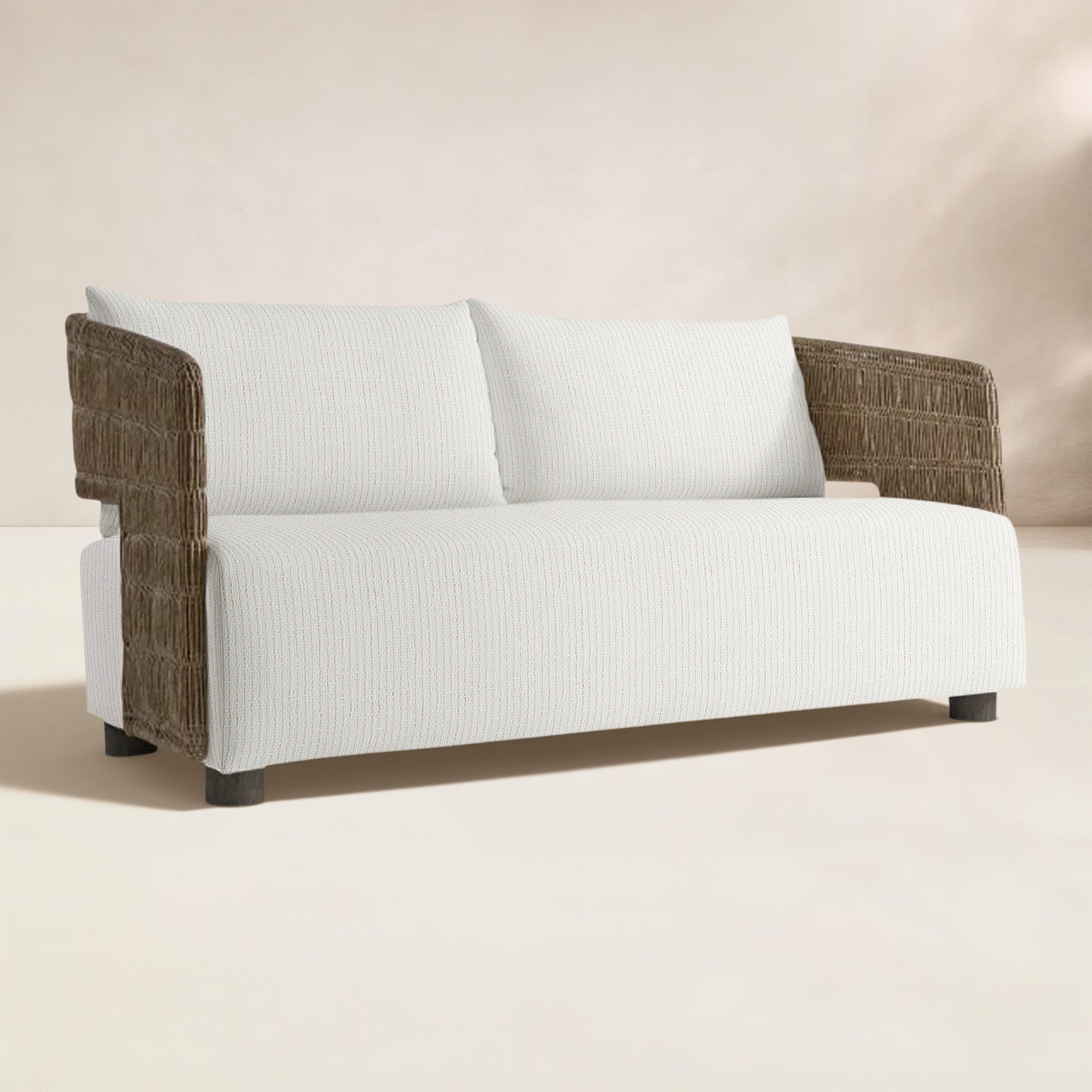 Maldives 72" Sunbrella® Patio Sofa, Cream Outdoor Poly 6070-002