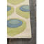 Tapis vert en laine à motif de plumes de paon abstraites touffeté à la main Ailey-1558247058