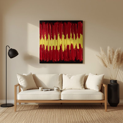 Neo Expressionism 3 Red Metal Wall Art