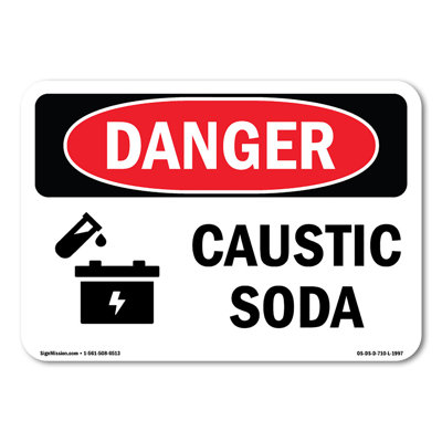 Caustic Soda Decal 14" X 10"