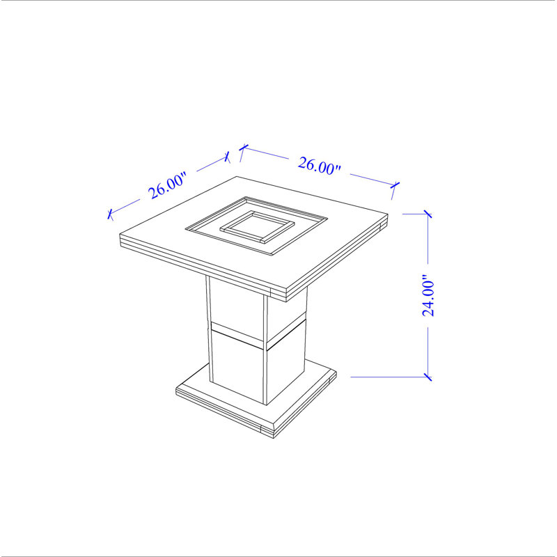 ARIYA DARK GRAY END TABLE, Dark Gray