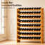 Support à vin empilable en bambou empilable, étagère modulaire à 8 niveaux pour le rangement de la cave ou du bar, conception robuste sans oscillation, assemblage facile sans outil