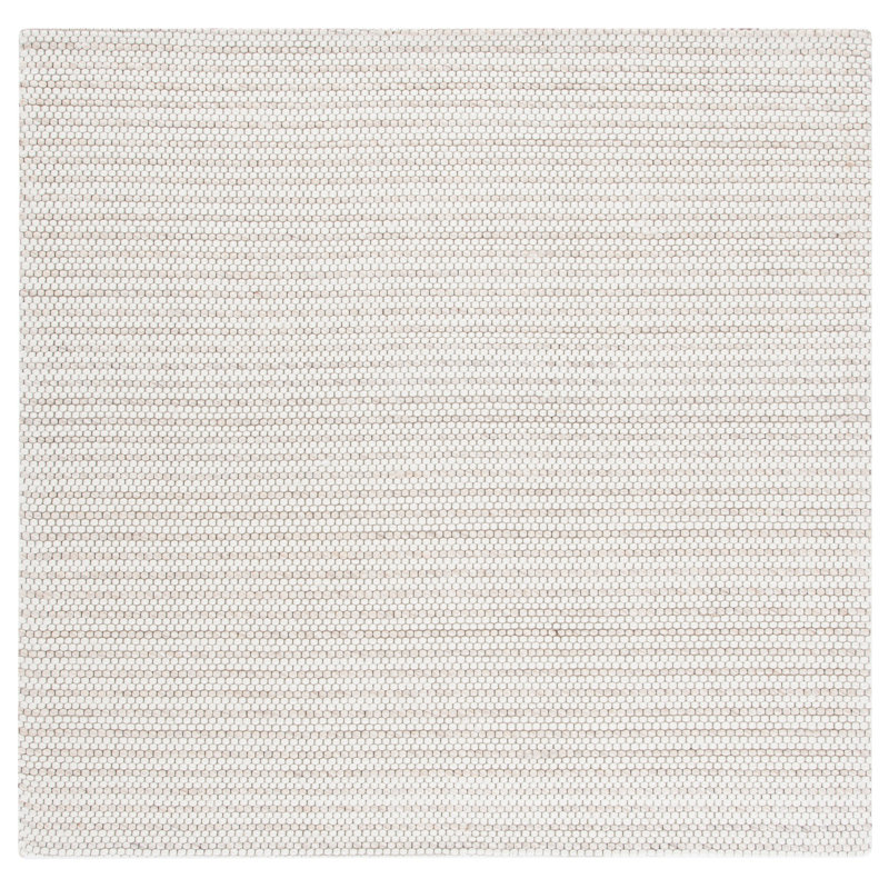 Roque Flatweave Wool Light Brown/Ivory Area Rug, Square 6'
