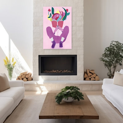 «Reading Imagination Blooms Abstract Colorful Peaceful Nature Flower», reproduction d'art murale