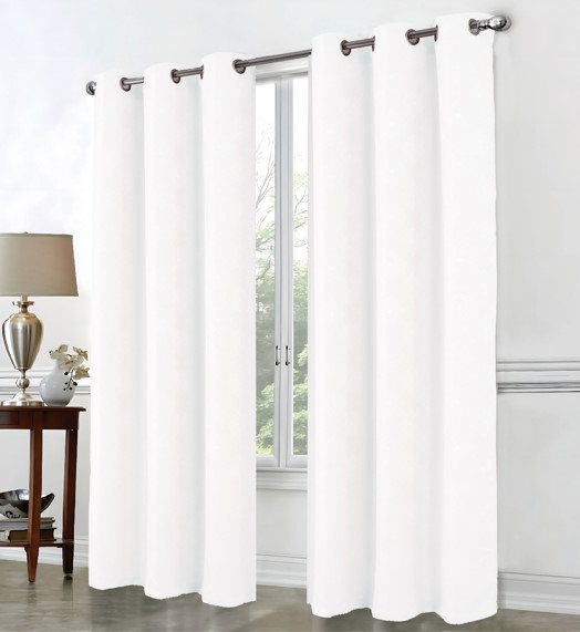 Paire de rideaux Celeste Shimmer, Blanc