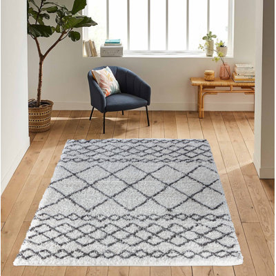 Tingley Geometric Shag Area Rug