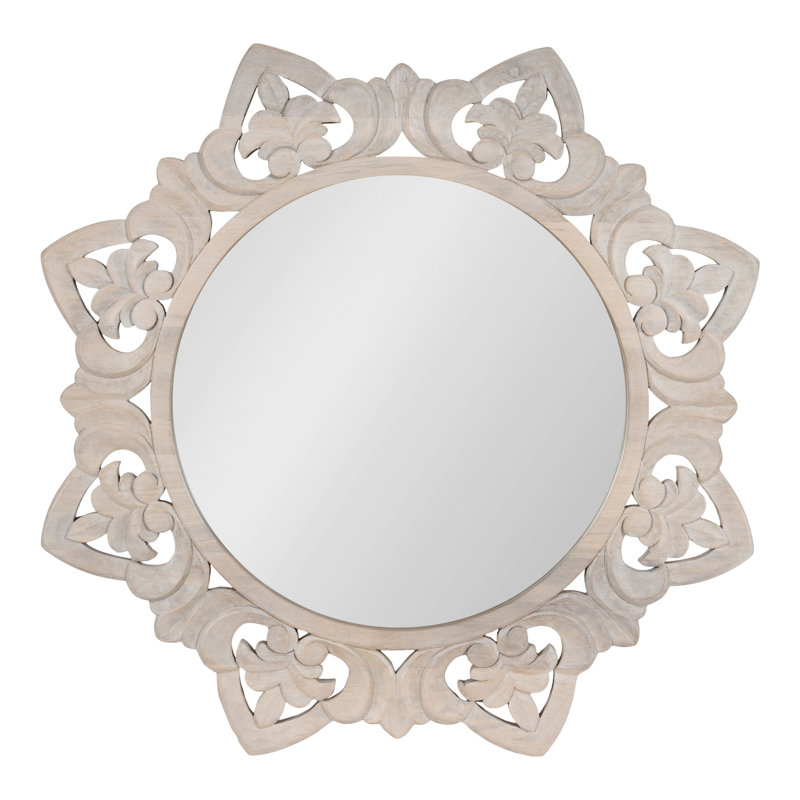 Klondike Solid Wood Round Mirror