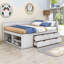 Lit de jour en bois avec tiroirs et tablettes Kouta-735083534-735083535