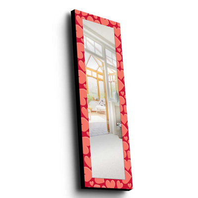 Élégant miroir décoratif avec cadre 100% bois de pin, 15,7 po x 47,2 po | Miroir en verre véritable (épaisseur: 0,2 pouce) | Peinture sur tissu élégante | Idéal pour le salon, la chambre à coucher et le vestibule