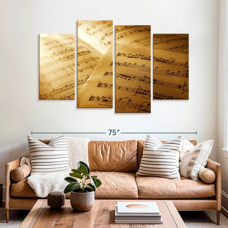 Abarca Printed Musical Notes, 42" H x 68" W