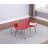 Weronika Contemporary Shaped-Top Glass Cocktail Table-1076796164