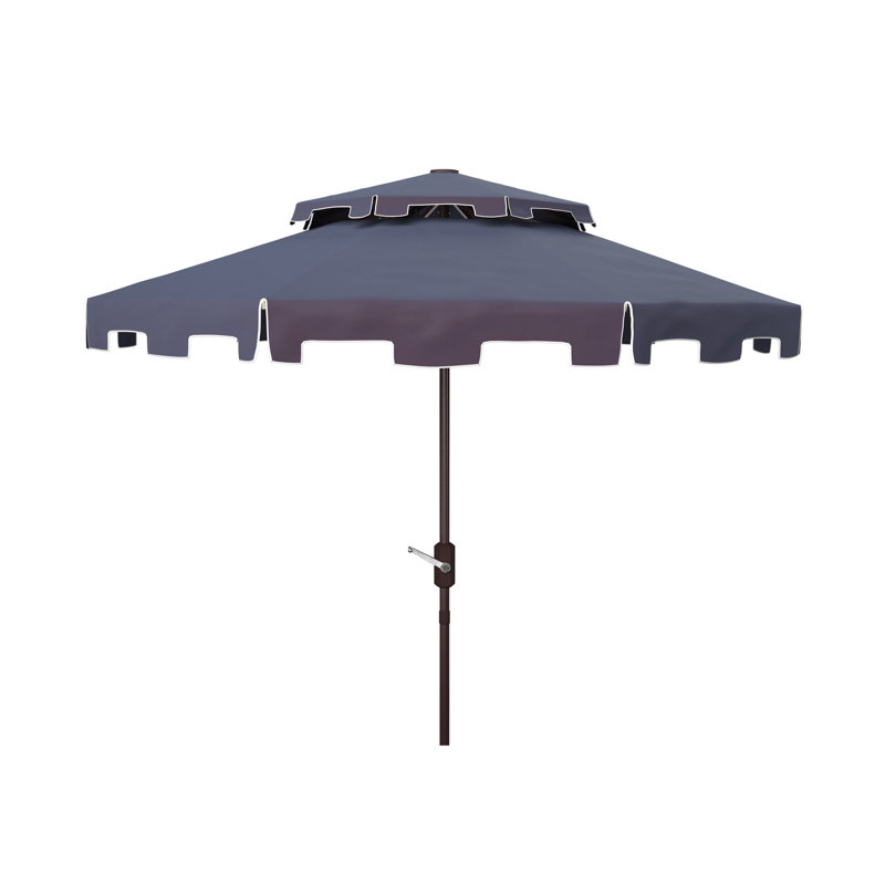 Parasol de plage 8,5 pi Towerside, Bleu marine/blanc