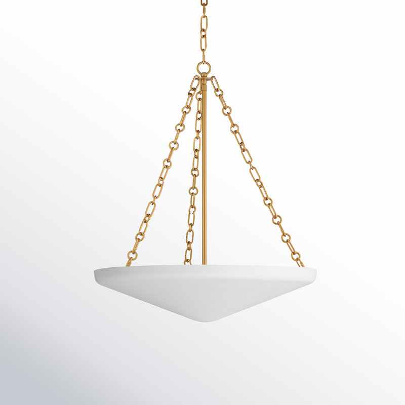 Laroche - Light Natural Aged Brass Single Pendant, 28" H x 23.5" W x 23.5" D
