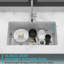 Évier à simple cuve 32 "x 19" x 10 "blanc, encastré, teinté, à double température, montage 32 pouces, facile à nettoyer avec finition lustrée