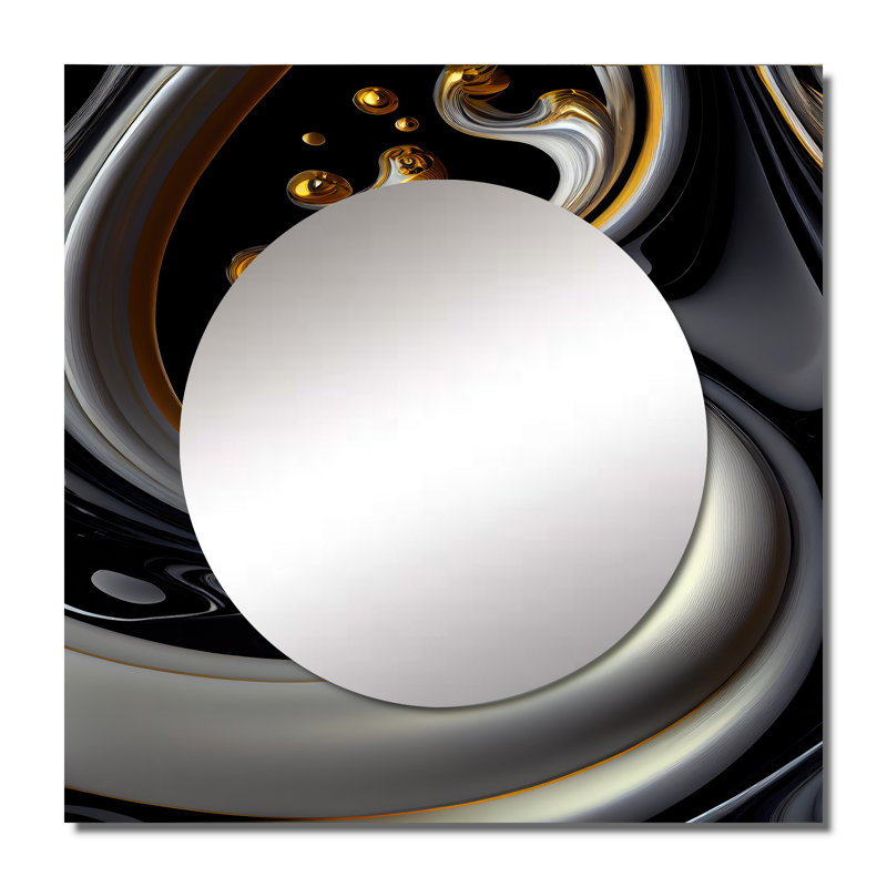 Anki - Grand miroir carré moderne pour décoration murale, 36 po x 36 po