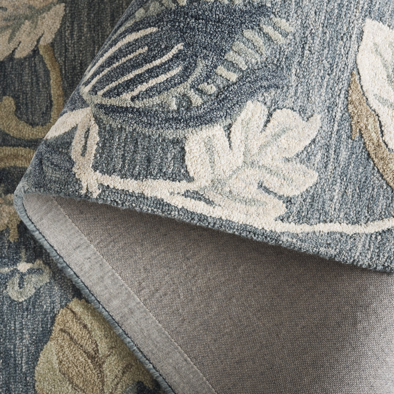 Jardin Hand Tufted Wool;Cotton Floral Indoor Rug, Rectangle 5' x 8'