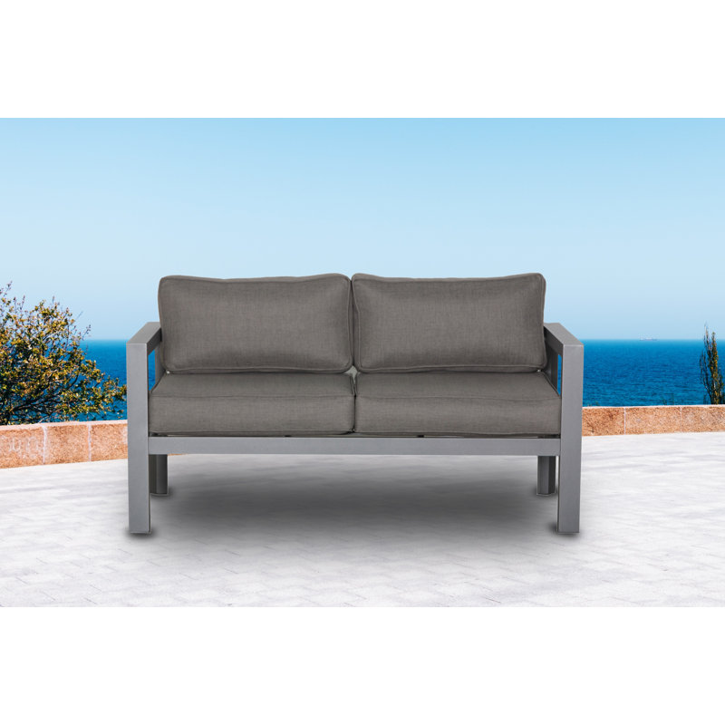 Causeuse de patio avec coussins Aliyha